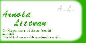 arnold littman business card